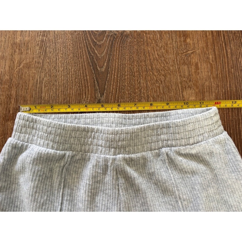 Aerie gray high rise velour ribbed flare Yoga pants XS - Picture 8 of 9
